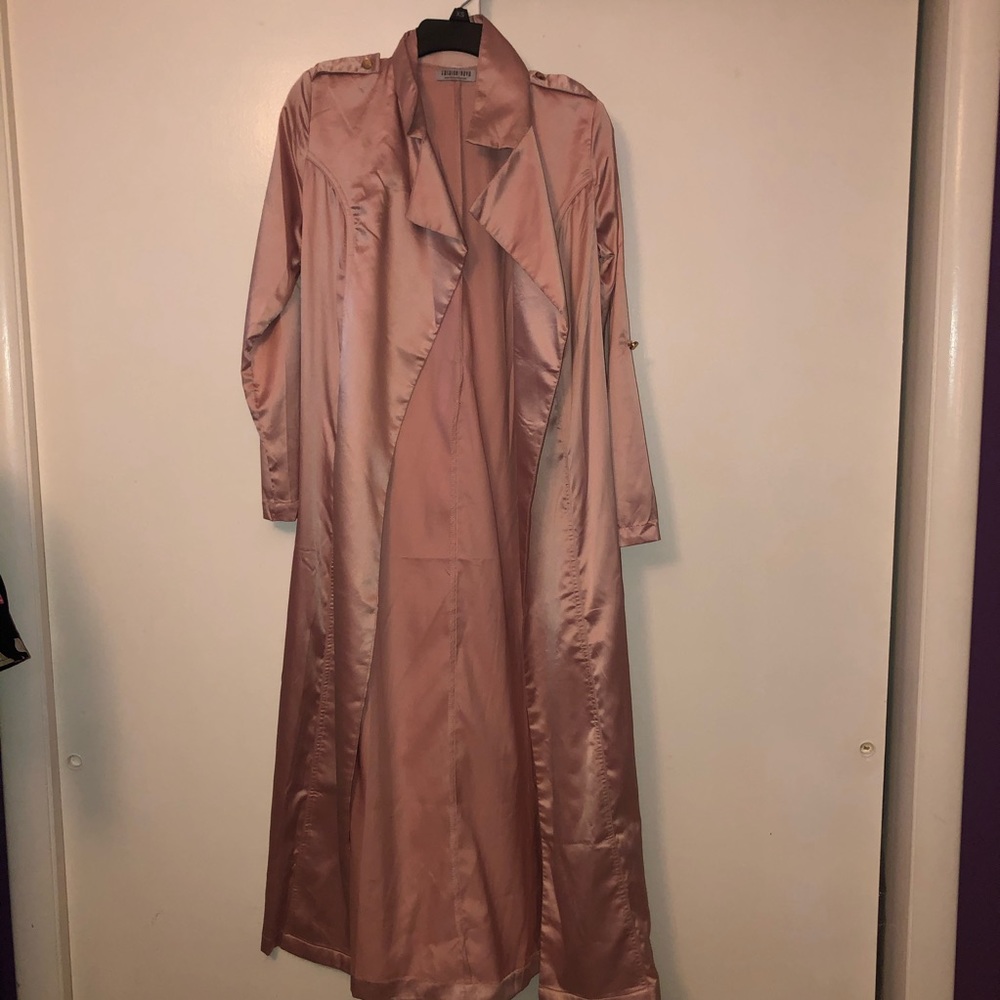 Long satin jacket